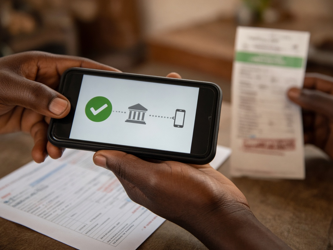 Collecting a property bill with mobile money